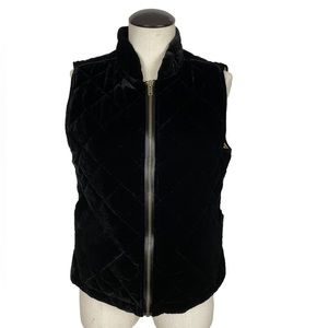 NWT Eddie Bauer Sport Shop 1920 Velvet Quilted Vest Black‎ Medium